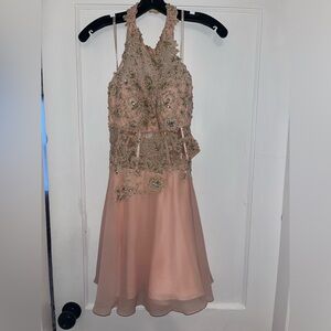 Light pink prom dress